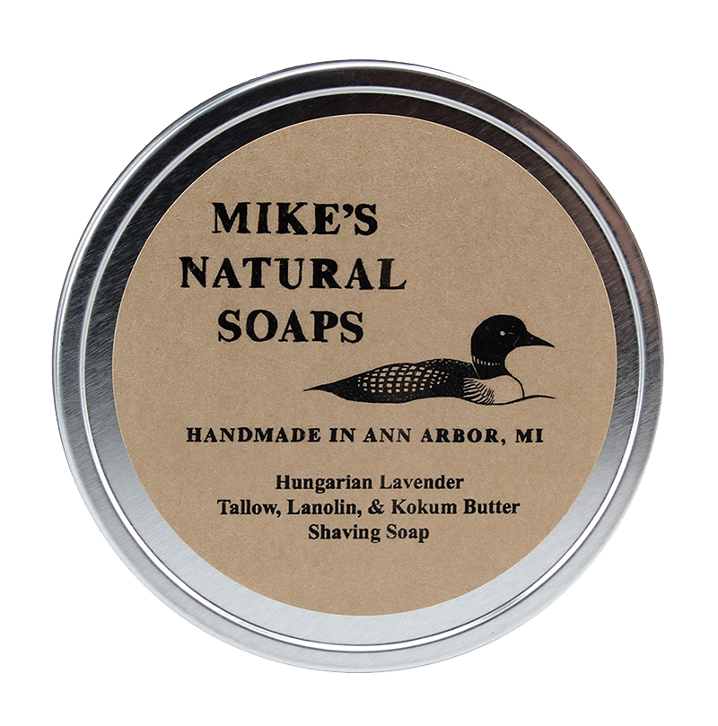 MIKE'S NATURAL SOAPS HUNGARIAN LAVENDER - TRIPLE MILLED HAND MADE ARTISAN - SHAVING SOAP - AUSTRALIA