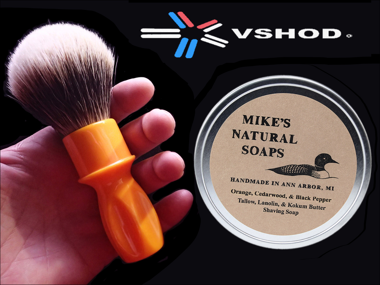 MIKE'S NATURAL SOAPS - ORANGE CEDARWOOD AND BLACK PEPPER WITH TALLOW AND KAOLIN CLAY