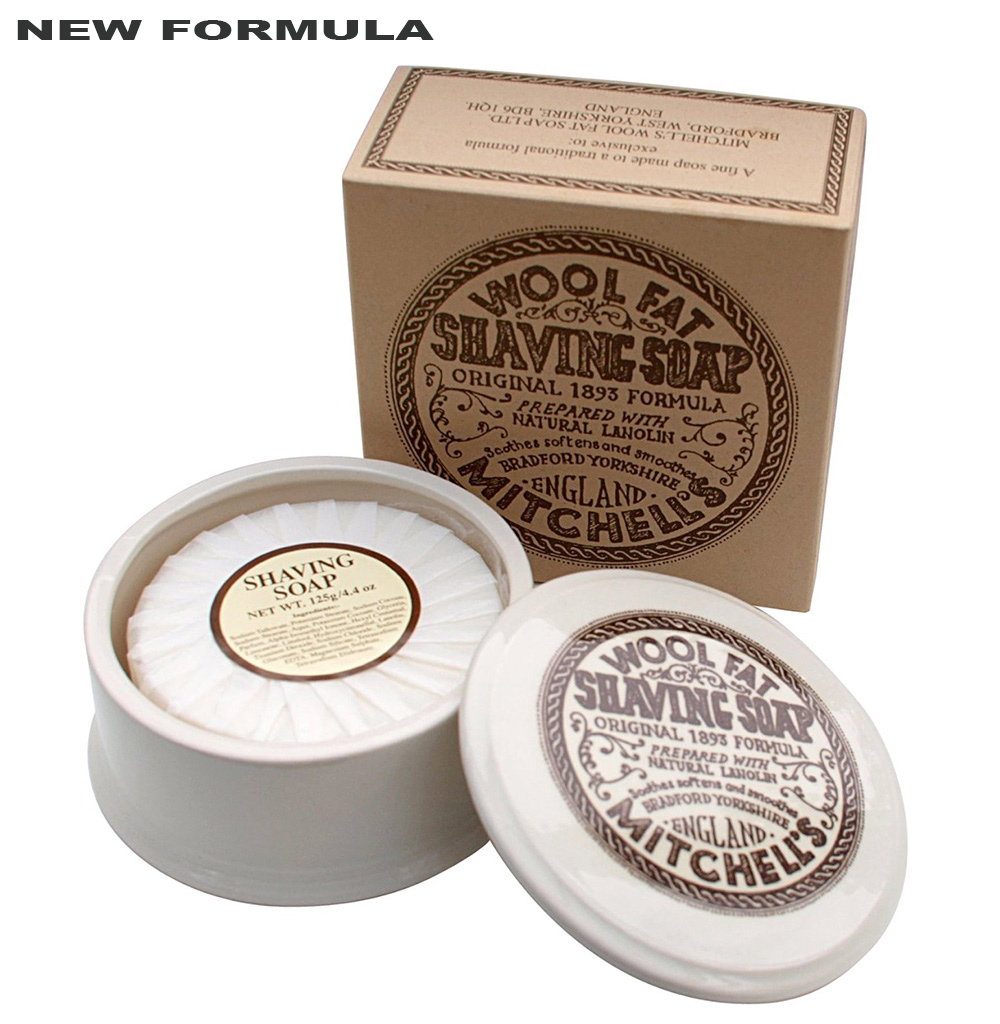 MITCHELLS WOOL FAT ( MWF ) - SHAVING SOAP IN A CERAMIC BOWL - 125G ORIGINAL - AUSTRALIA