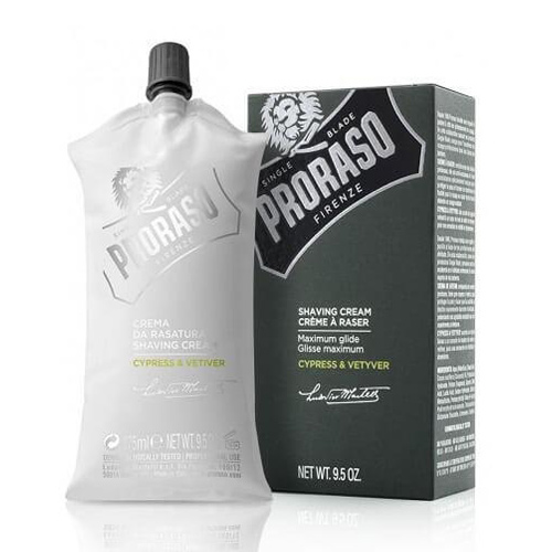 PRORASO - Barbers Shaving Cream ( CYPRESS & VETYVER ) 280ml - Australia