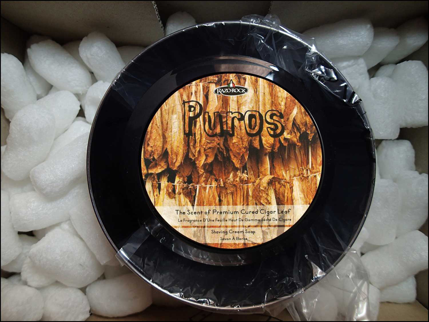 RAZOROCK Puros Italian Tobacco Shaving Soap with Bowl RAZOROCK PUROS