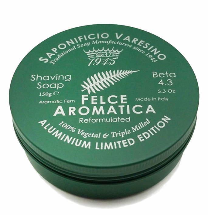 SHAVING SHOP AUSTRALIA - SAPONIFICIO VARESINO - FELCE AROMATICA / BETA 4.2 - LIMITED EDITION ALUMINIUM / TRIPLE MILLED ITALIAN SHAVING SOAP 150G