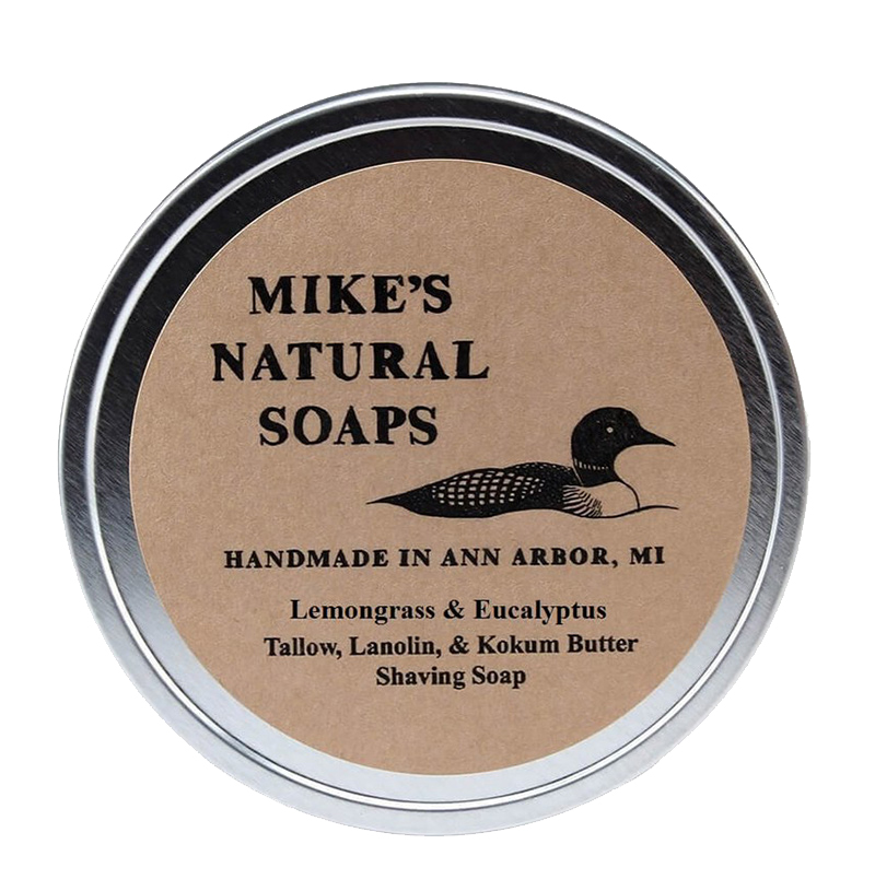 AUSTRALIA SOAP - MIKE'S NATURAL SOAPS LEMONGRASS AND EUCALYPTUS - TRIPLE MILLED HAND MADE ARTISAN - SHAVING SOAP 
