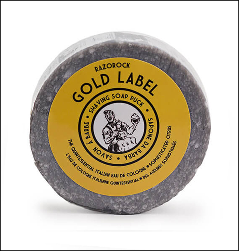 RAZOROCK GOLD LABEL SHAVING SOAP - 100G