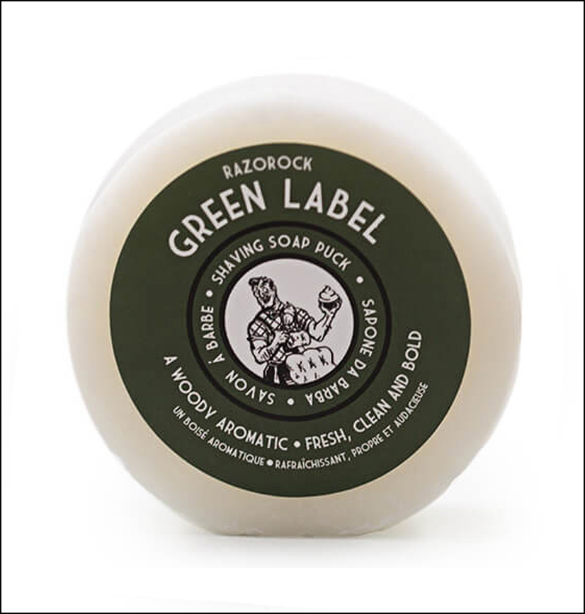 RAZOROCK GREEN LABEL SHAVING SOAP - 100G