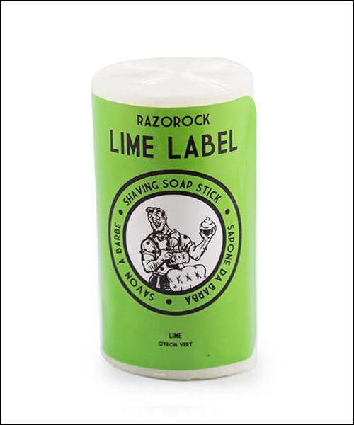 RAZOROCK LIME LABEL SHAVING SOAP STICK
