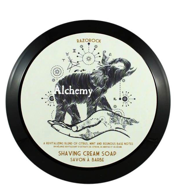RAZOROCK - ALCHEMY - ( CITRUS / MINT / VETIVER ) SHAVING SOAP - 150ml - AUSTRALIA