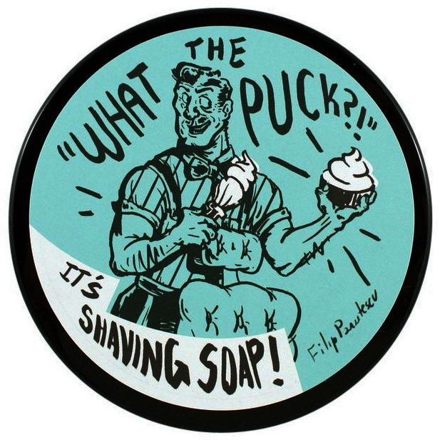 RAZOROCK - BLUE BARBERSHOP - ( WHAT THE PUCK ?! ) TRIPLE MILLED HARD - SHAVING SOAP - 100G - AUSTRALIA