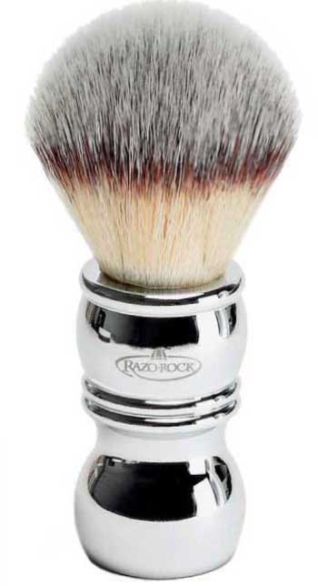 RAZOROCK - Chrome Barber Handle Plissoft Shaving Brush - Australia