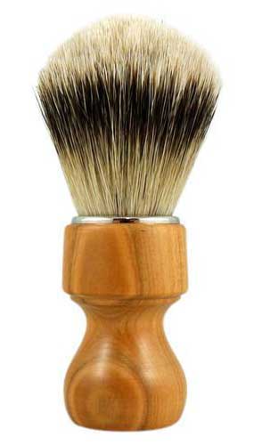 RazoRock Chubby Extra Silvertip Badger Shaving Brush - Cherry Wood Handle - Australia