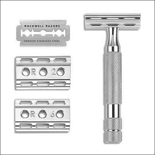 ROCKWELL 6S ( Stainless Steel ) Safety Razor with Official Stand 