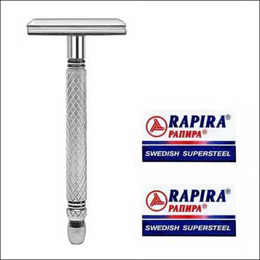 RAPIRA - Swedish Supersteel - Safety Razor with 10 Blades RAPIRA - Swedish Supersteel - Safety Razor with 10 Blades
