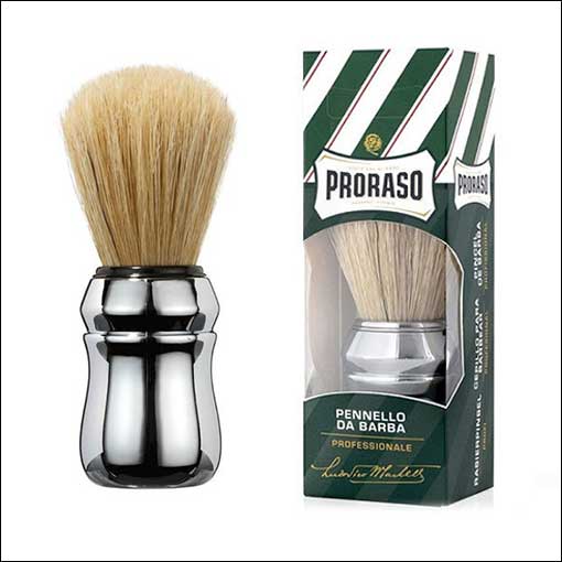 PRORASO SHAVING BRUSH 28mm ( Medium Loft ) - Professional Barber Boar Bristle Shave Brush