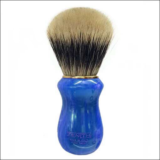 Zenith Blue Short Traditional Handle Manchurian Shaving Brush Australia