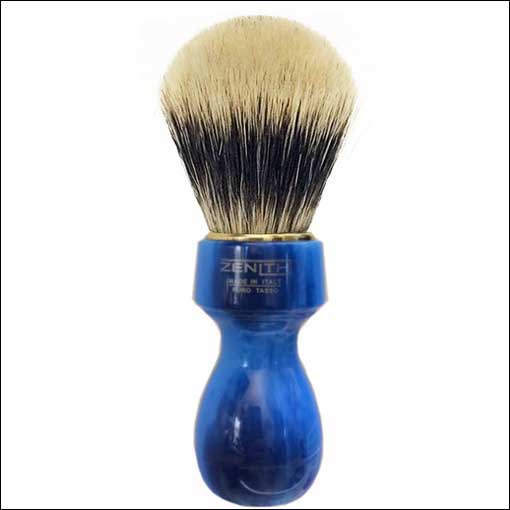 Zenith Blue Barber Handle Manchurian Shaving Brush Australia