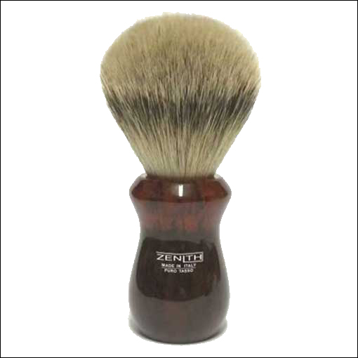 Italian Barber - Traditional Barber Handle Extra Silver Tip Badger Shaving Brush Australia