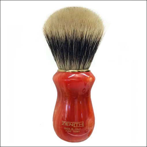 Zenith Red Short Traditional Handle Manchurian Shaving Brush Australia