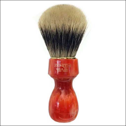 Zenith Red Barber Handle Manchurian Shaving Brush Australia