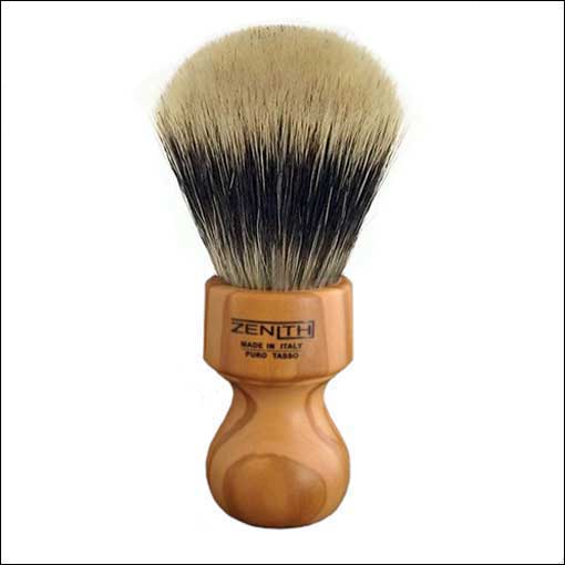 Zenith Olive Wooden Short Barber Handle Manchurian Badger Shave Brush Australia