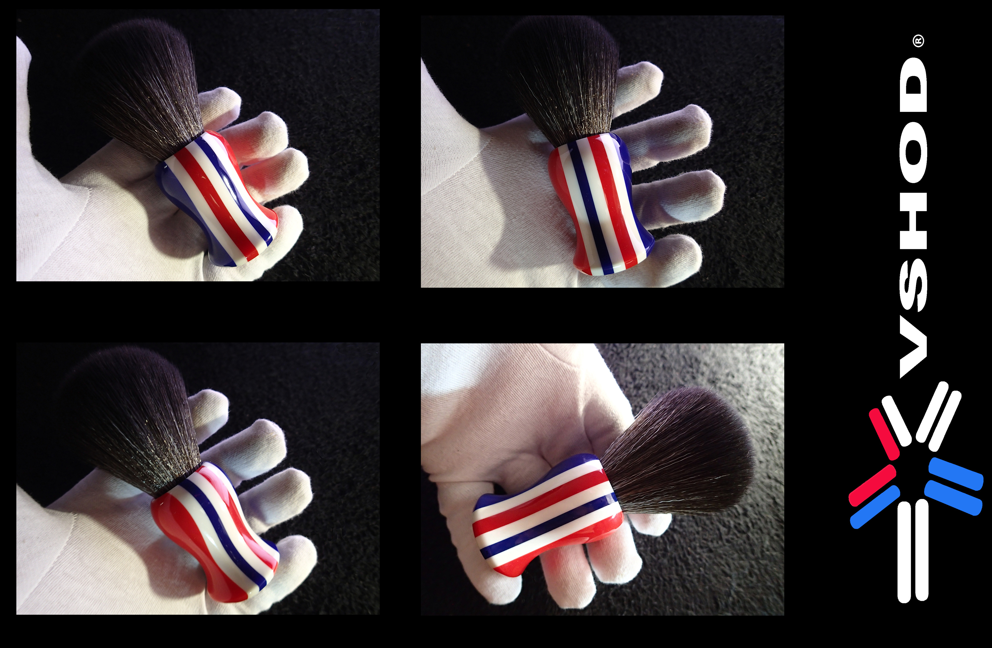 Australian Flag Shaving Brush / Barber Pole Shave Brush Australia