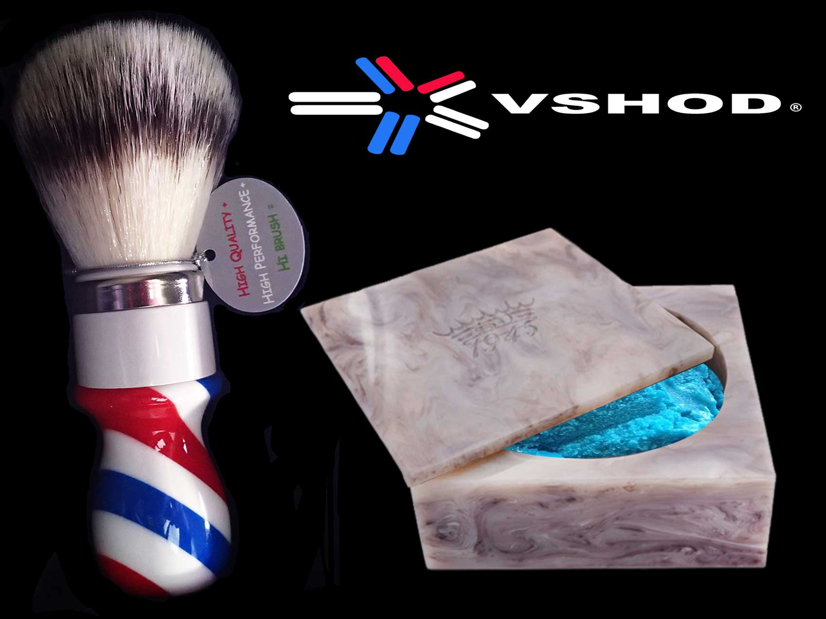 CUSTOM SYNTHETIC SHAVING BRUSH / BARBER POLE - BARBER HANDLE BRUSH - 30mm AUSTRALIA