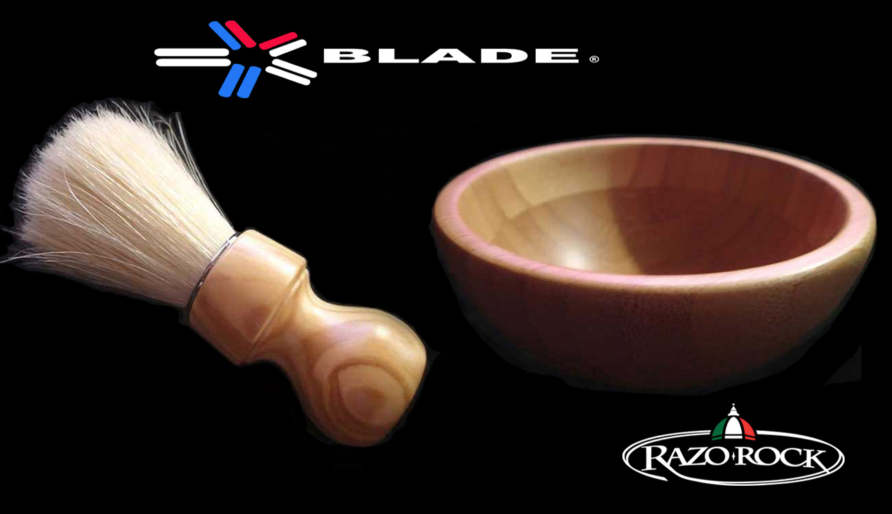 RAZOROCK BOAR HAIR ( BRISTLE ) SHAVING BRUSH - HAND TURNED SELECTED OLIVE WOOD HANDLE AUSTRALIA