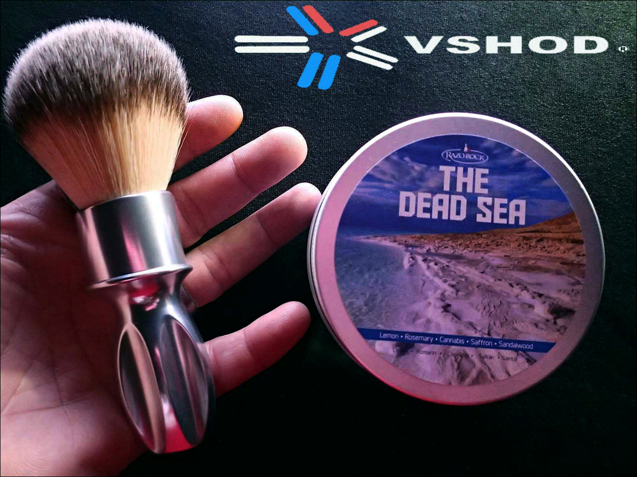 RAZOROCK SHAVING BRUSH - 400 ANODIZED ALUMINIUM HANDLE - POLISHED FINISH