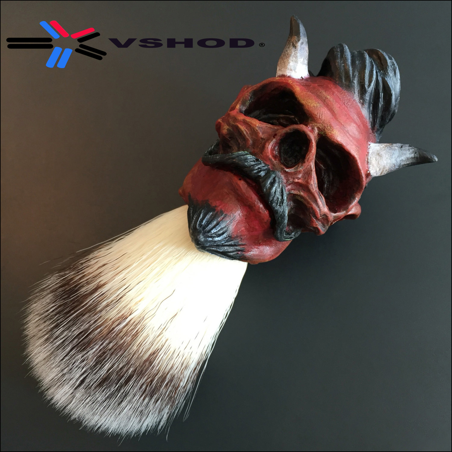 Custom Made SATAN / DEVIL / DEMON / SHAITAAN - Shaving Brush 20mm ( Hand Made - Cast / Sculpted / Painted ) Australia Custom Made SATAN / DEVIL / DEMON / SHAITAAN - Shaving Brush 20mm ( Hand Made - Cast / Sculpted / Painted ) Australia