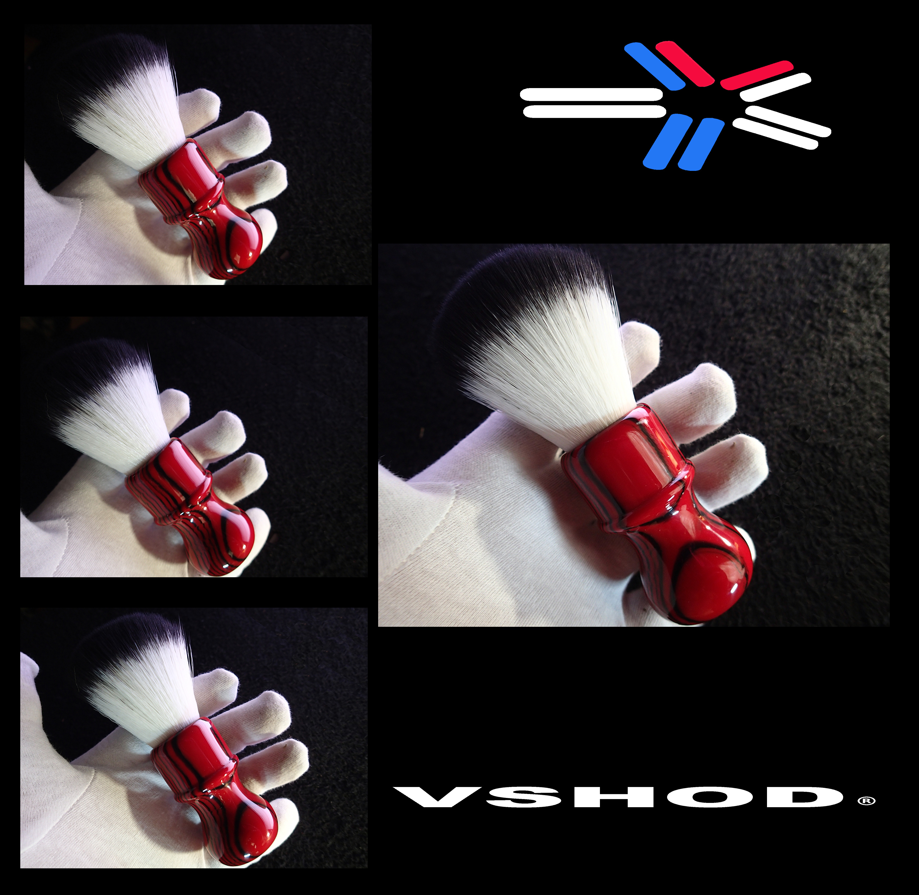 Vampire ( Blood Red and Black ) Shaving Brush Australia